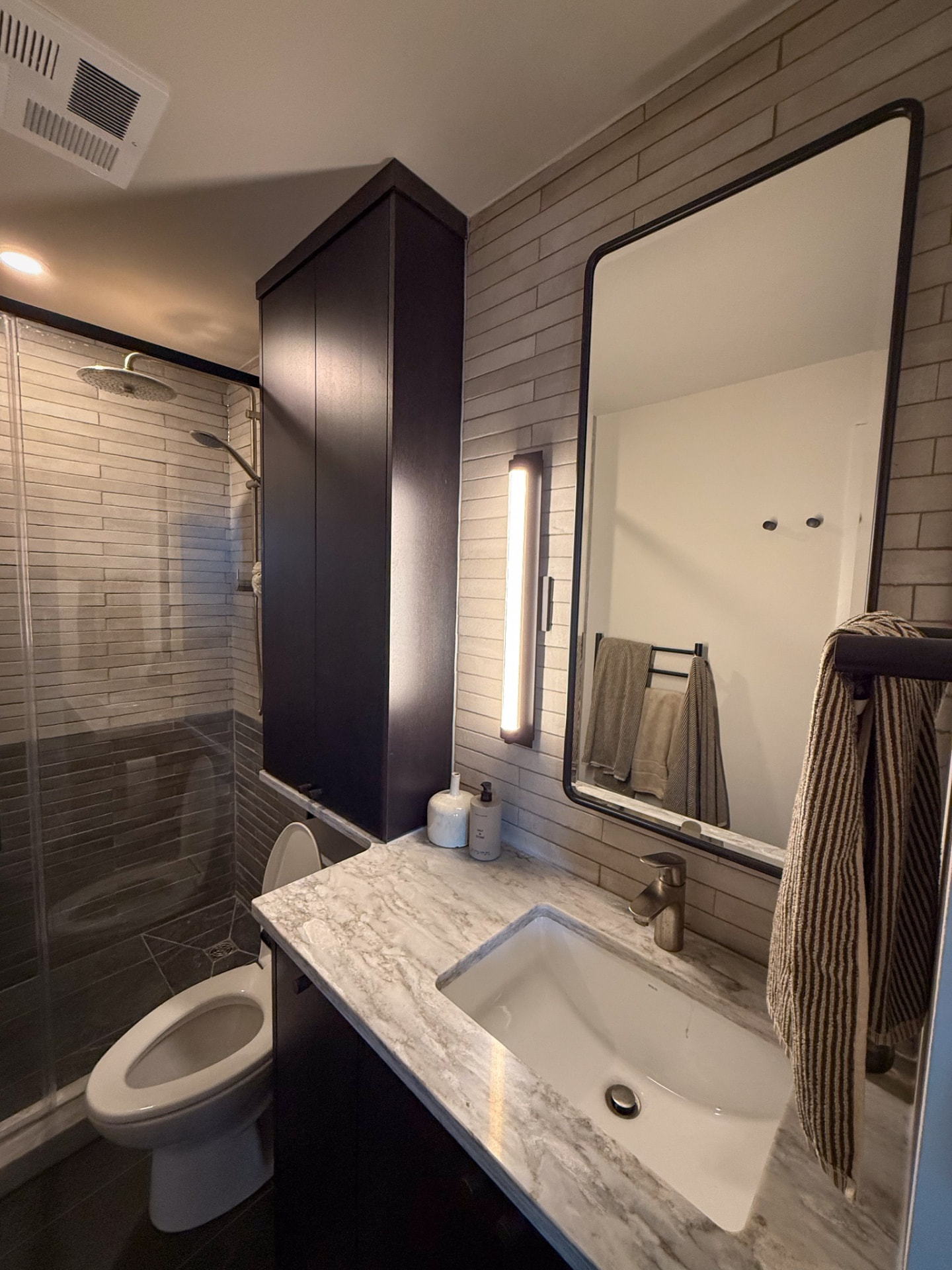 Bathroom vanity and tile work — Boronka Carpentry Plus
