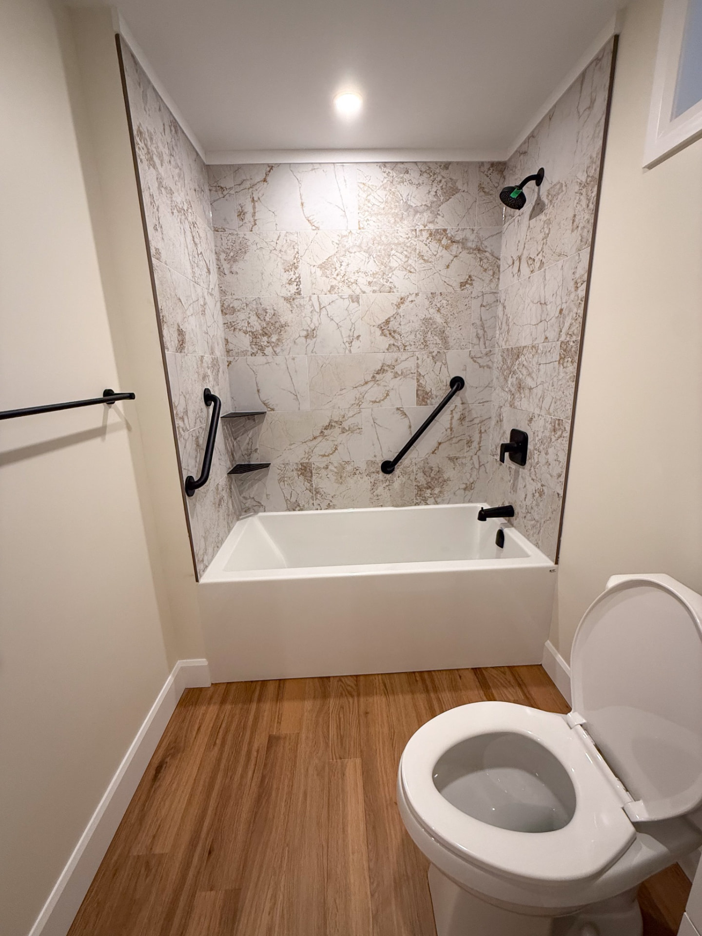 Basement bathtub and tile — Boronka Carpentry Plus