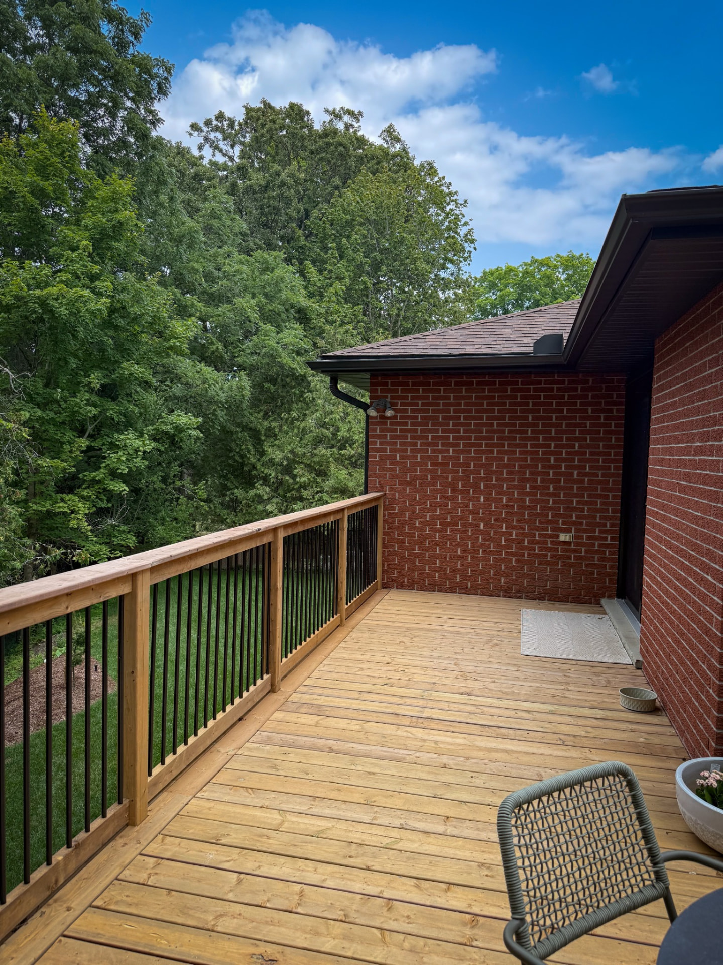 Deck railing and wood deck — Boronka Carpentry Plus